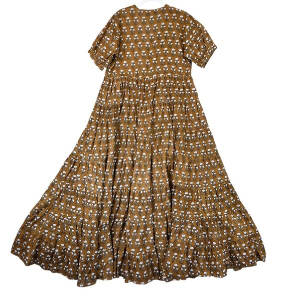 Daughters of India Brown Floral Maxi Dress - Picture 2 of 7